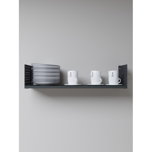 Полка навесная 17х80х22 см из ЛДСП Антрацит 380999 -
                                                        Фото 5